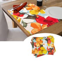KOVOT Floral Placemat Set of 4 for Indoor or Outdoor Dining | Summer Spr... - £12.57 GBP
