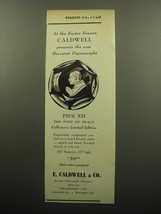 1960 E. Caldwell &amp; Co. Baccarat Paperweight Ad - Pius XII The Pope of Peace - $14.99