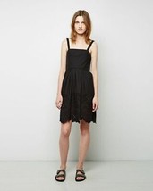 Isabel Marant Etoile Damen Serena Öse bestickt schwarz Baumwolle Kleid S 36 - £149.81 GBP