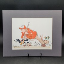 Artwork Cartoon Bandit The Dog Ed The Hunter Pheasant Hunting Signed Jan... - £15.63 GBP
