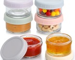 [6 Pack] Salad Dressing Container To Go, 2.7 Oz Glass Small Condiment Co... - £18.07 GBP