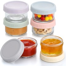 [6 Pack] Salad Dressing Container To Go, 2.7 Oz Glass Small Condiment Container  - £18.07 GBP