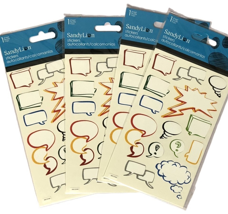 Scrapbooking Stickers Sandylion Blank Quotes 4 Pack Lot Embellishments - $8.50