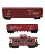 Vintage HO Train Car Lot of 3 - Box Car, 4-Hopper Coal Car &amp; Caboose - S... - $17.95