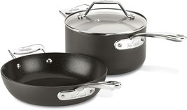 All-Clad Essentials Nonstick  8.5-Inch Fry Pan and 2.5-Qt Sauce Pan w/ov... - £69.66 GBP