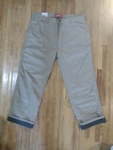 Mens Coleman Fleece Lined Carpenter Insulated Pants Khaki Size 38 X 32  - £30.52 GBP