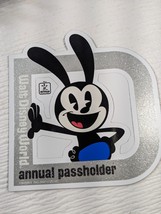 Walt Disney World Annual Passholder Oswald Magnet Lucky Rabbit silver 2023 - £11.20 GBP