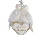 Noble Gems™ Glass Our First Christmas Love Birds Christmas Ornament NBX0025 - $17.15