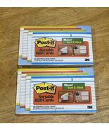 3M Post It 120 4-Color Super Sticky Sortable Loose Cards Made in USA Sealed - $540.28 MXN