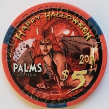 $5 Palms Happy Halloween 2011 Ltd Edtn 1200 Vegas Casino Chip vintage - £10.20 GBP