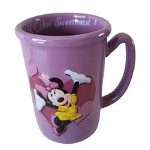 Disney Minnie Mouse World Class Sweetheart Purple Ceramic 16 oz Coffee M... - $19.59