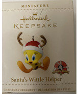 Hallmark Santa&#39;s Wittle Helper Tweety Looney Tunes Miniature Ornament - £9.90 GBP