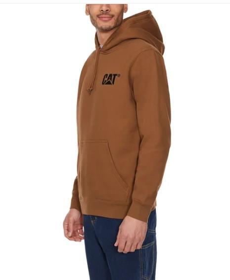Caterpillar Mens Hoodie Brown Kangaroo Pocket Heavyweight Long Sleeve Item image 2