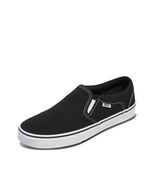Vans Men Asher Sneaker VN000SEQ187 Canvas Black/White Size 7 - $47.03