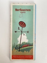 1956 Vintage AAA Northeastern US States Vintage 38&quot; x 26&quot; Road Map - £7.95 GBP