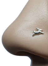 Hare Nose Stud Leaping Hare Ostara 22g (0.6mm) 925 Silver L Bendable Nose Stud - £5.21 GBP