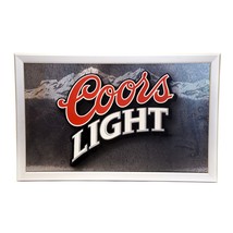 Vintage Coors Light Beer Metal Wall Sign Frame Advertising Bar Garage 22x14&quot; - £38.67 GBP