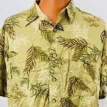 Ron Chereskin Hawaiian Aloha XL Shirt Bamboo Leaves Coconut Buttons Tropical - £39.61 GBP