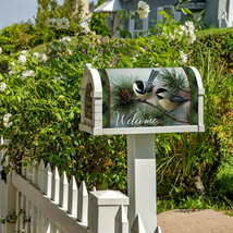 Chickadee Bird Pine Cone Mailbox Cover Wrap - Fits Standard Mailbox - 21... - £6.81 GBP