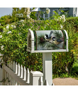 Chickadee Bird Pine Cone Mailbox Cover Wrap - Fits Standard Mailbox - 21... - £6.85 GBP
