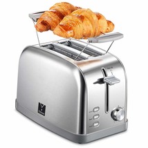 2 Slice Toaster, Retro Bagel Toaster Toaster With 7 Bread Shade Settings... - £55.94 GBP