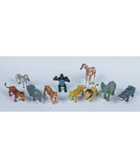 LOT OF 10 JUNGLE ANIMAL ARTICULATED FIGURES LION ELEPHANT GORILLA TIGER ... - €15,81 EUR