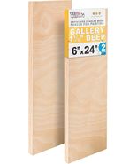 U.S. Art Supply 6" x 24" Unfinished Cradled Wood Panels for Painting 2-Pack - $33.24