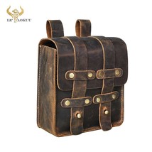 Thick Crazy Horse Leather men Vintage Travel Belt Fanny Waist Bag Pack Design Bu - £35.55 GBP