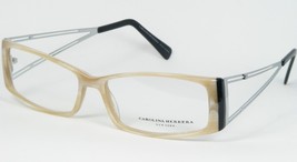 Carolina Herrera CH-553 CA-1499 Beige Horn Eyeglasses Glasses 53-14-135mm Spain - £68.20 GBP