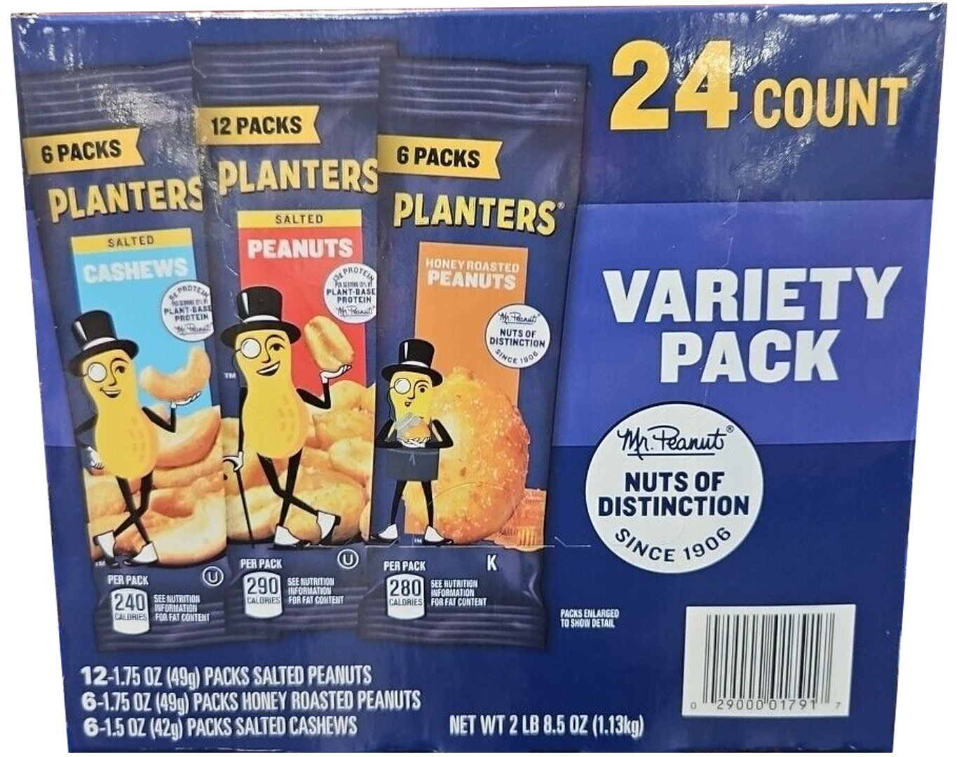 Planter's Nuts Variety Pack 24 Pieces - $27.90