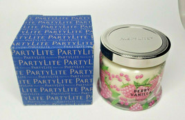 PartyLite 3-Wick Jar Candle with Lid New In Box Berry Vanilla P1G/G73945 - £14.93 GBP