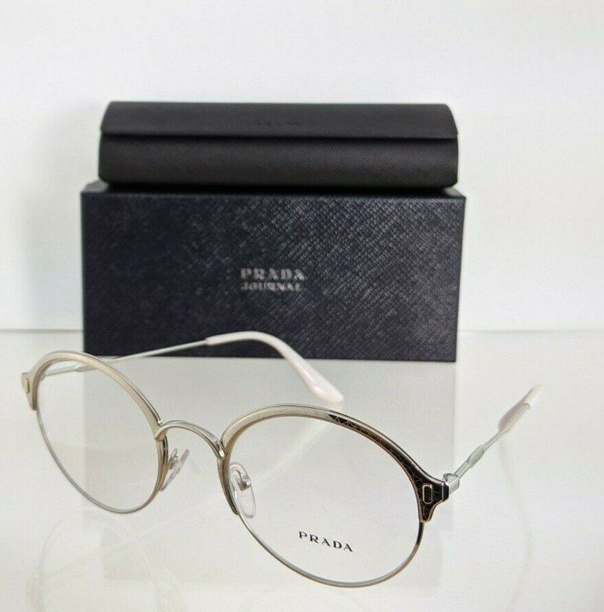 Brand New Authentic Prada Eyeglasses VPR 54V 272 - 1O1 Silver 51mm Frame - $128.69