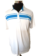 Devereux Polo Shirt Men&#39;s Size  Large Casual Activewear Blue &amp; White Pol... - £9.49 GBP