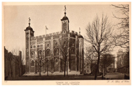 Tower Of London The White Tower England Black And White Postcard - £7.08 GBP