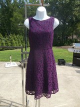 NWOT ADRIANNA PAPELL GORGEOUS PURPLE LACE DRESS 4 - £54.07 GBP