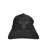 Chicago Bulls black Corduroy Snapback Hat Vintage YA - £10.65 GBP