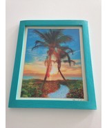 Steve Vaughn photograph 8&quot; x 10&quot; in turquoise wooden frame - £78.68 GBP