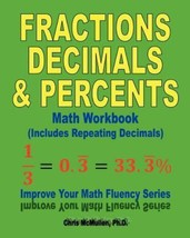 Fractions, Decimals, &amp; Percents (Includes Repeating Decimals), Paperback... - £7.77 GBP