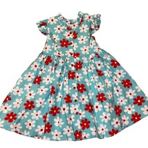 Little Miss Marmalade Aqua/Red/White Floral Dress Sz 7 - £38.03 GBP