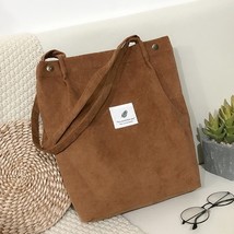 2023 New Women Corduroy Shopping  Bags Reusable Casual Outdoor Party Tote Female - £46.95 GBP