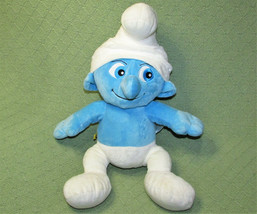 17&quot; Build A Bear Smurf Peyo Plush Blue White Stuffed Animal Character Doll Toy - £7.10 GBP