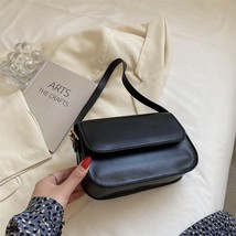 Vintage Small Square Bag For Women PU Leather Shoulder Messenger Bag Solid Color - £17.92 GBP