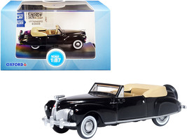 1941 Lincoln Continental Convertible Black with Tan Interior 1/87 (HO) Scale Die - £21.53 GBP