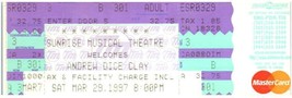 Vintage Andrew Dice Clay Ticket Stumpf März 29 1997 Miami Florida - £31.85 GBP