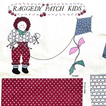 Raggedy Patch Kids Calico Andy Country Doll Fabric PANEL Springs Cotton 1 YARD - £8.03 GBP