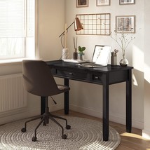 Simplihome Warm Shaker Solid Wood Hickory Brown 48 Inch Wide Home Office Desk, - £296.55 GBP