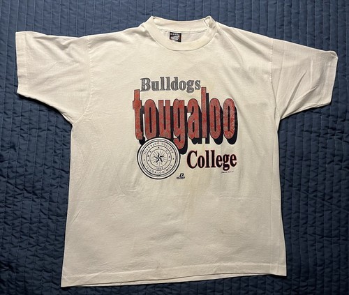 Vintage Screen Stars Tougaloo College Bulldogs T Shirt Adult Size XXL Wh... - $20.00