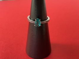 Bomb Party RBP2194 “Dreamy Moments” LC Aquamarine on Rhodium Size 8 Ring NWT - £19.24 GBP
