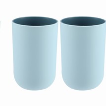 2Pcs Blue Bathroom Cups 4.33&quot;x2.76&quot; - $496.03 MXN