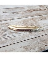 Vintage Brooch / Pin Large Gold Tone Feather (Repair Needed) - £6.25 GBP